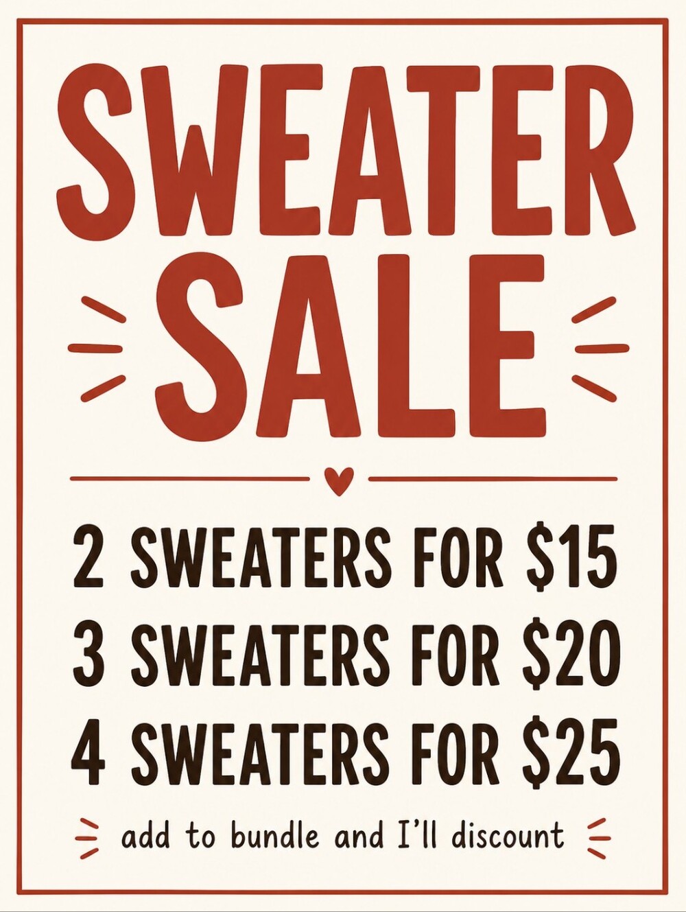 Sweater Sale